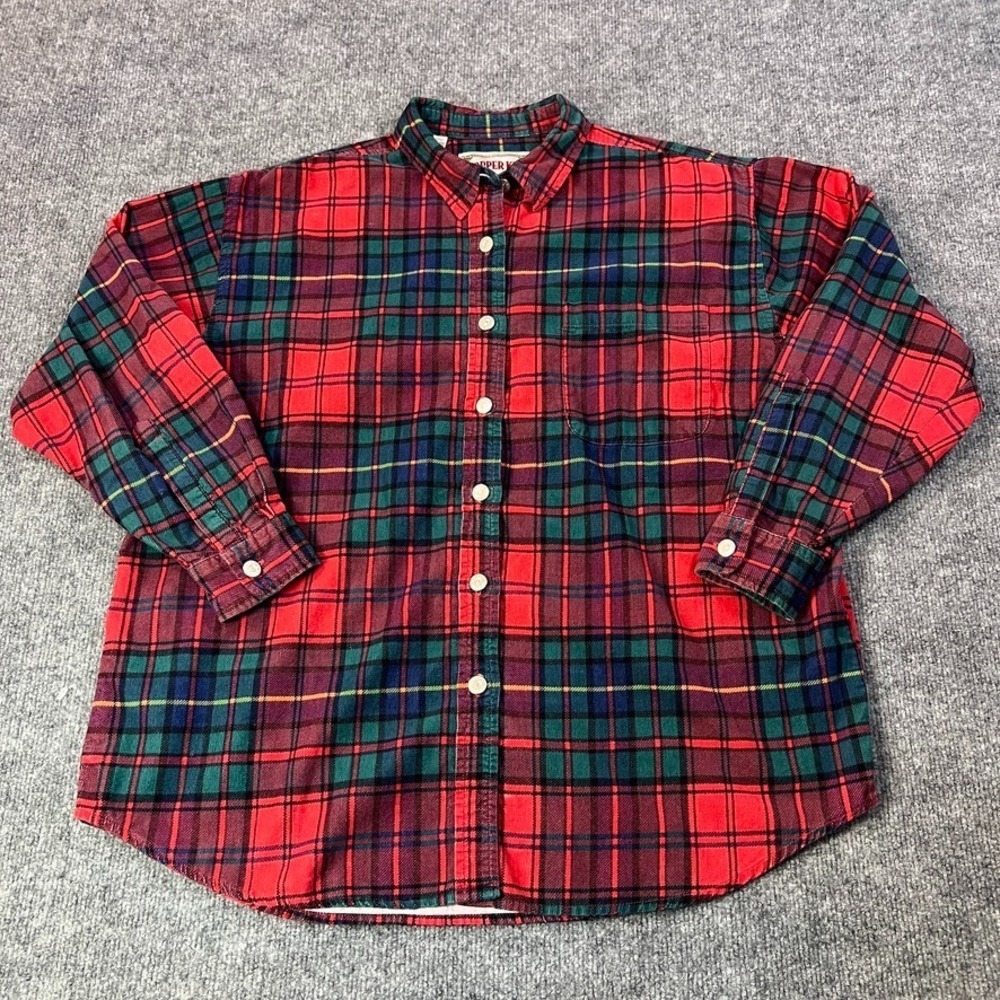 Copper Key Men's L Vintage Plaid Flannel‎ Shirt Grunge Workwear Y2K 90s Cotton